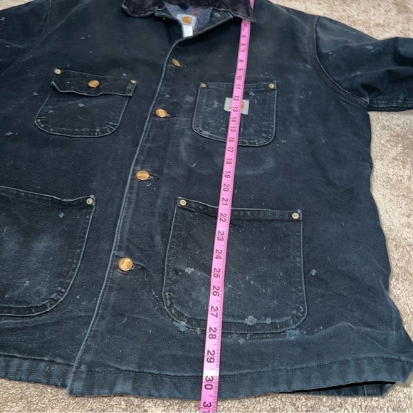 Carhartt Vintage Blanket Lined Chore Coat Black Size 46 Reg - Picture 9 of 16